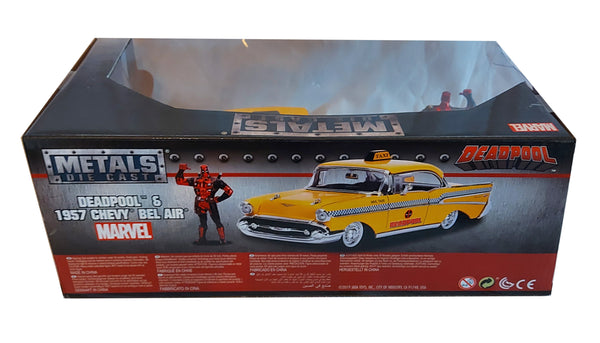 Embalagem Traseira - Marvel - Deadpool com Táxi Chevy Bel Air de 1957 - CrossOversPT